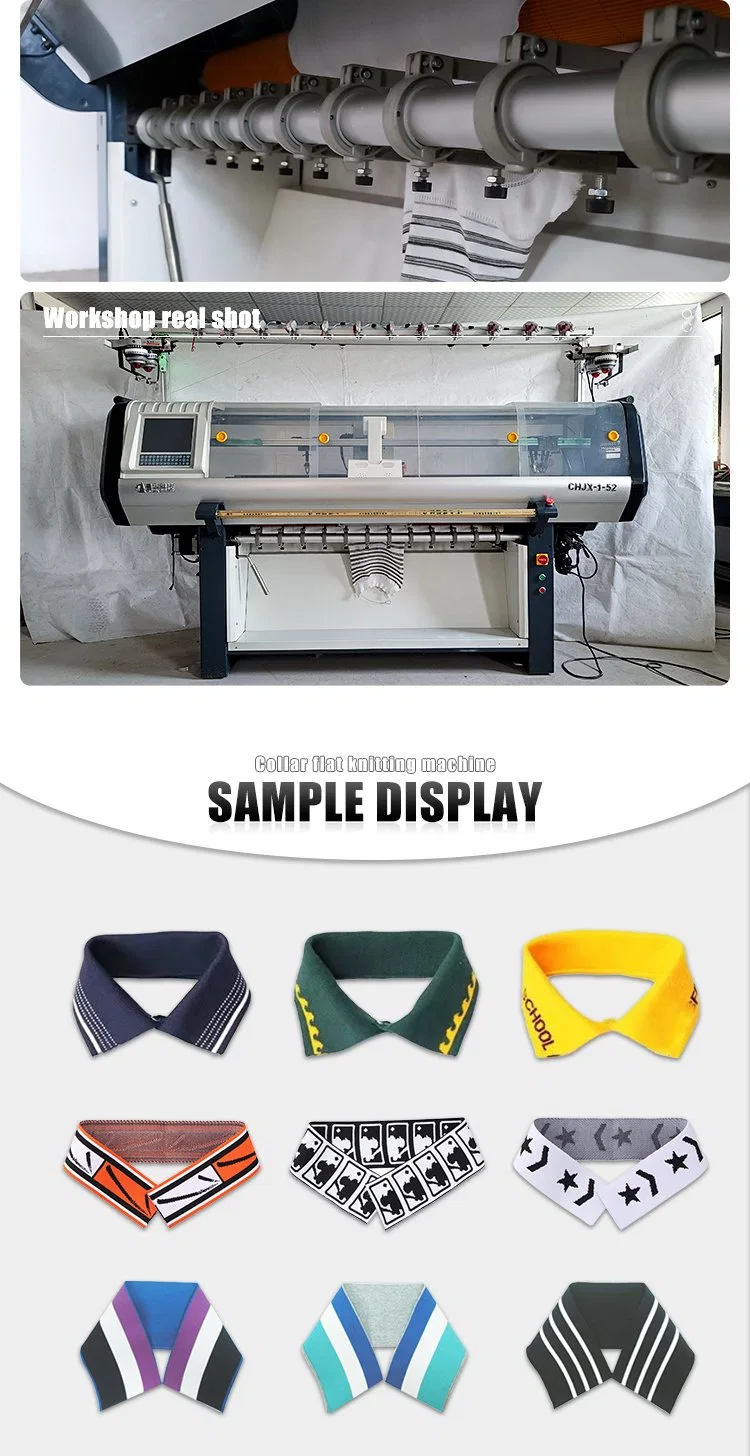 Factory Supplying High Speed Computer Control 1 System 16g 52inch Jacquard Knitting Machine for Rib Collar and Scarf Flat Knit